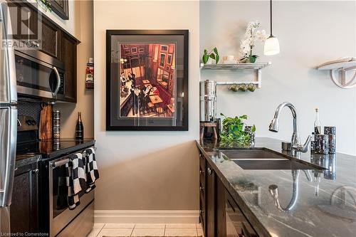 112 King Street East Street E Unit# 301, Hamilton, ON - Indoor Photo Showing Kitchen With Double Sink