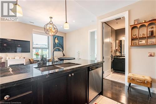 112 King Street East Street E Unit# 301, Hamilton, ON - Indoor Photo Showing Kitchen With Double Sink With Upgraded Kitchen