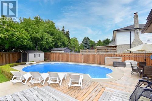 3 Suter Crescent, Dundas, ON - Outdoor With In Ground Pool With Deck Patio Veranda With Backyard