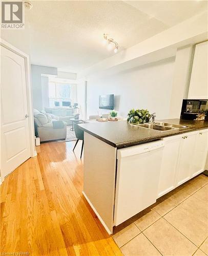 Living Room - 1 Elm Drive W Unit# 2309, Mississauga, ON - Indoor Photo Showing Kitchen With Double Sink