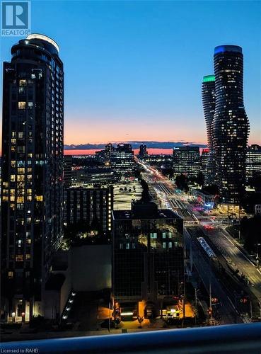 Night View from Balcony - 1 Elm Drive W Unit# 2309, Mississauga, ON - Outdoor