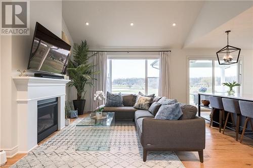 51075 Deeks Road S, Wainfleet, ON - Indoor Photo Showing Living Room With Fireplace