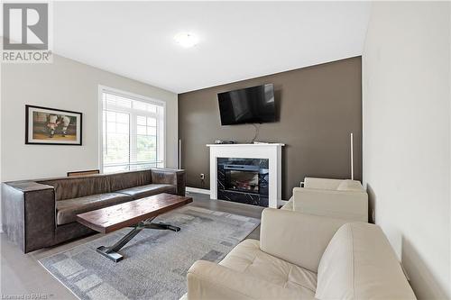 117 Hibiscus Lane, Hamilton, ON - Indoor Photo Showing Living Room With Fireplace