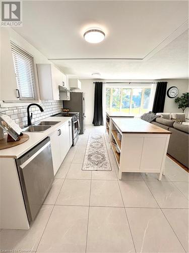 87 Locheed Drive, Hamilton, ON - Indoor Photo Showing Kitchen With Double Sink