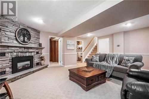 2479 Exeter Crescent, Burlington, ON - Indoor Photo Showing Living Room With Fireplace