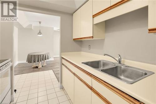 107 Bagot Street Unit# 108, Guelph, ON - Indoor Photo Showing Kitchen With Double Sink