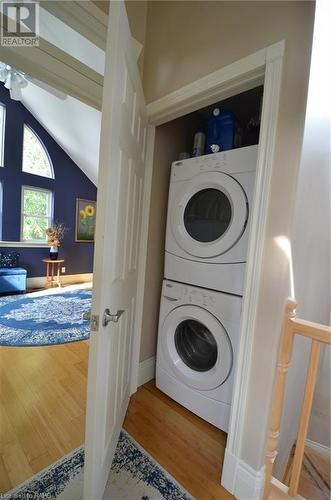 Stacked Washer/Dryer - 23 Northglen Avenue, St. Catharines, ON - Indoor Photo Showing Laundry Room