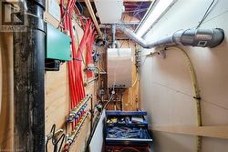 Efficient boiler provides in floor heating on main floor, radiant heating in basement - 