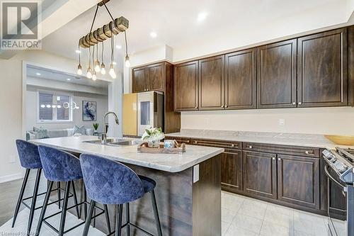 81 Hawick Crescent, Caledonia, ON - Indoor Photo Showing Kitchen With Double Sink With Upgraded Kitchen