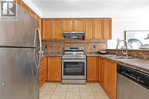 151 Green Road Unit# 12, Stoney Creek, ON - Indoor Photo Showing Kitchen With Double Sink