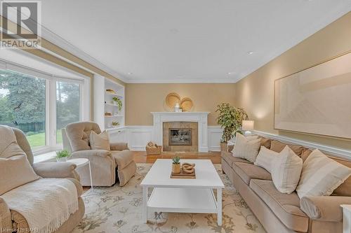 2262 Bonnylyn Court, Oakville, ON - Indoor Photo Showing Living Room With Fireplace