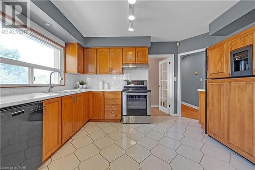 183 Federal Street, Stoney Creek, ON - Indoor Photo Showing Kitchen With Double Sink