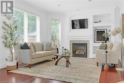 5646 Roseville Court, Burlington, ON - Indoor Photo Showing Living Room With Fireplace