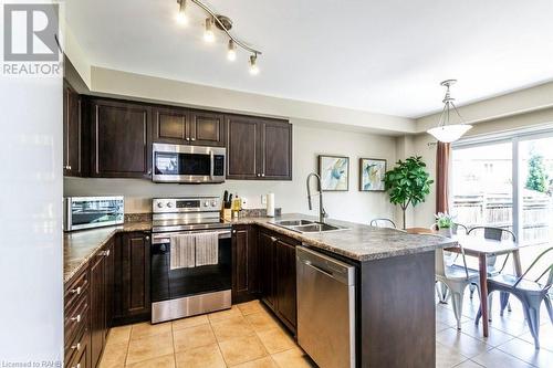 16 Newport Crescent, Hamilton, ON - Indoor Photo Showing Kitchen With Double Sink