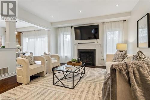 3099 Ferguson Drive, Burlington, ON - Indoor Photo Showing Living Room With Fireplace