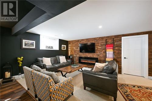 Secondary Living Room - 50 Bluenose Drive, Port Dover, ON - Indoor Photo Showing Living Room With Fireplace