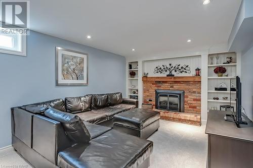 2450 Malcolm Crescent, Burlington, ON - Indoor Photo Showing Living Room With Fireplace