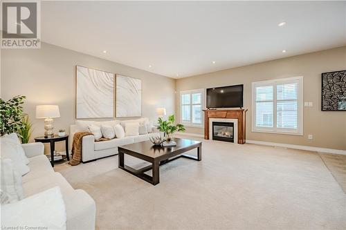 37 Moonbeam Drive, Hamilton, ON - Indoor Photo Showing Living Room With Fireplace