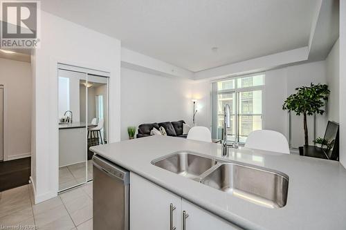 81 Robinson Street Unit# 804, Hamilton, ON - Indoor Photo Showing Kitchen With Double Sink