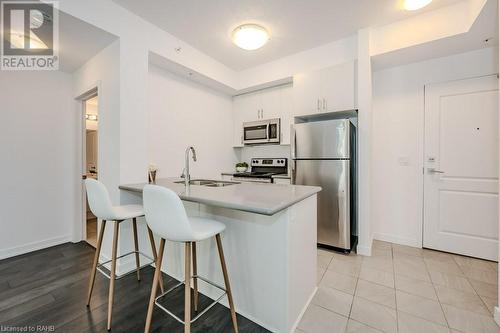 81 Robinson Street Unit# 804, Hamilton, ON - Indoor Photo Showing Kitchen With Stainless Steel Kitchen With Double Sink