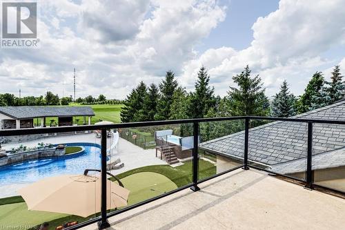 3122 Cedar Springs Road, Burlington, ON - Outdoor With In Ground Pool With Balcony