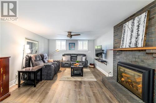 129 Parkview Drive, Ancaster, ON - Indoor Photo Showing Living Room With Fireplace