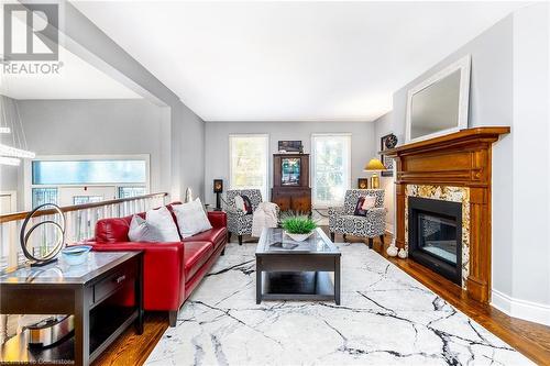 129 Parkview Drive, Ancaster, ON - Indoor Photo Showing Living Room With Fireplace