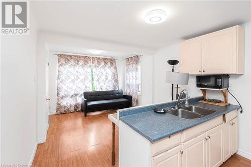 118 Hillview Street, Hamilton, ON - Indoor Photo Showing Kitchen With Double Sink