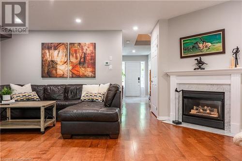 94 Huntingwood Avenue Unit# 3, Hamilton, ON - Indoor Photo Showing Living Room With Fireplace