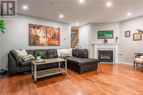 94 Huntingwood Avenue Unit# 3, Hamilton, ON - Indoor Photo Showing Living Room With Fireplace