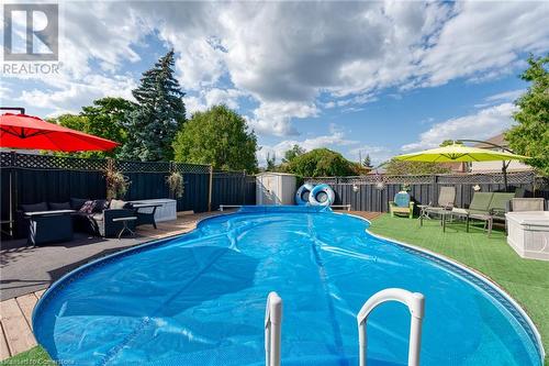 53 Anna Capri Drive, Hamilton, ON - Outdoor With Above Ground Pool With Backyard