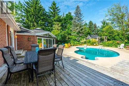 2159 Britannia Road, Burlington, ON - Outdoor With In Ground Pool With Deck Patio Veranda With Exterior