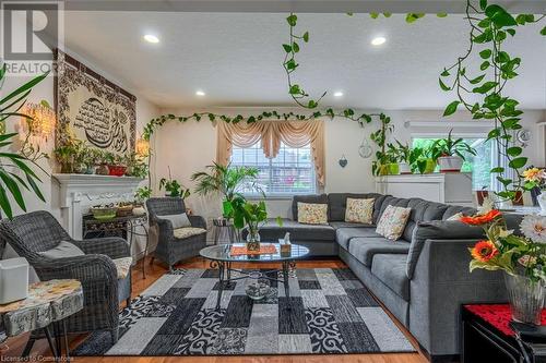 148 Mount Albion Road, Hamilton, ON - Indoor Photo Showing Living Room With Fireplace