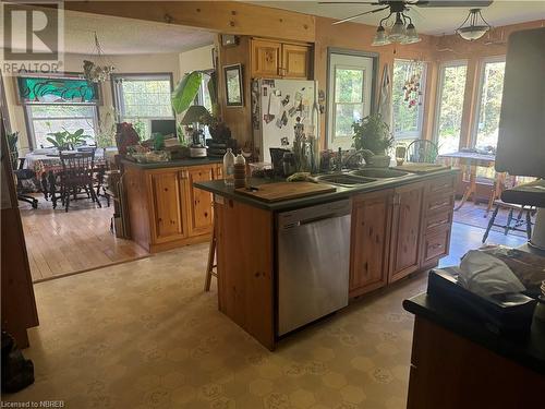 479 Jodouin Road, Mattawa, ON - Indoor Photo Showing Kitchen With Double Sink