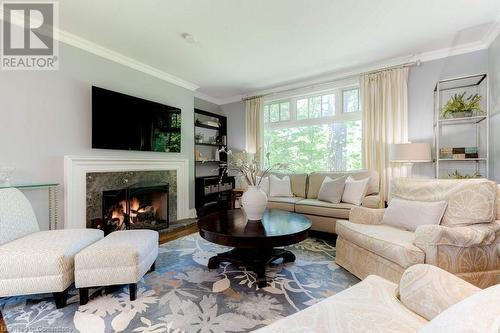 183 Mill Street, Hamilton, ON - Indoor Photo Showing Living Room With Fireplace