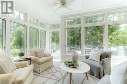 174 sq. ft. Tranquil Sunroom with Heated Floors overlooks Grindstone Creek - 