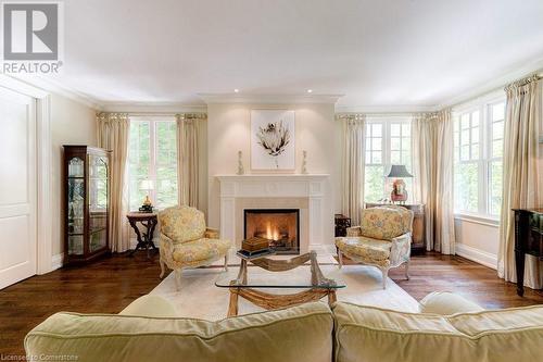 183 Mill Street, Hamilton, ON - Indoor Photo Showing Living Room With Fireplace