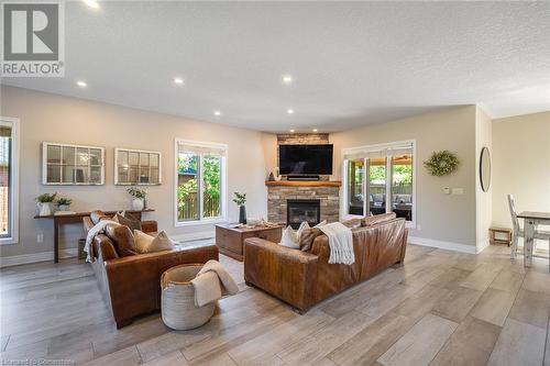 46 Sea Breeze Drive, Port Dover, ON - Indoor Photo Showing Living Room With Fireplace