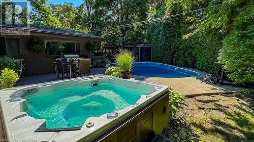 858 Montgomery Drive, Ancaster, ON - Outdoor With In Ground Pool