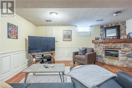 25 Morgan Drive, Caledonia, ON - Indoor Photo Showing Living Room With Fireplace