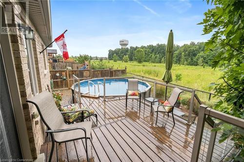 8 Country Fair Way, Hamilton, ON - Outdoor With Above Ground Pool With Deck Patio Veranda