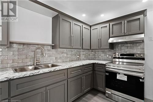 394 Cope Street, Hamilton, ON - Indoor Photo Showing Kitchen With Double Sink With Upgraded Kitchen