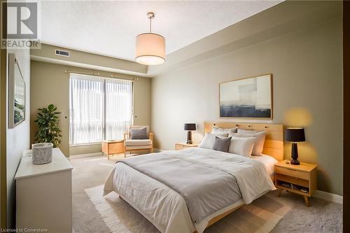 virtually staged - 3000 Creekside Drive Unit# 801, Dundas, ON - Indoor Photo Showing Bedroom