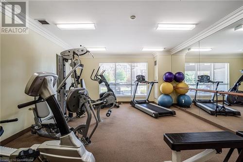 3000 Creekside Drive Unit# 801, Dundas, ON - Indoor Photo Showing Gym Room