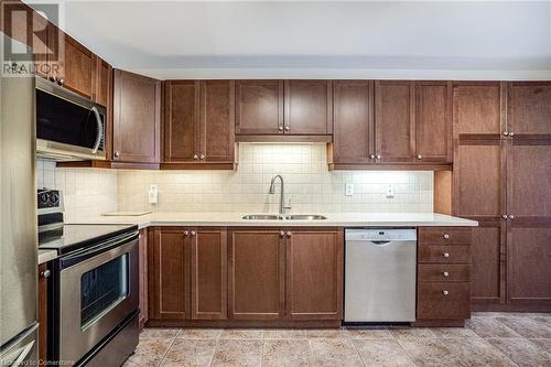 3000 Creekside Drive Unit# 801, Dundas, ON - Indoor Photo Showing Kitchen With Stainless Steel Kitchen With Double Sink