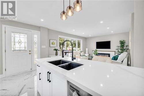 66 Howe Avenue, Hamilton, ON - Indoor Photo Showing Kitchen With Double Sink