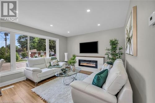 66 Howe Avenue, Hamilton, ON - Indoor Photo Showing Living Room With Fireplace