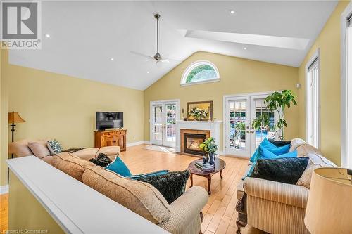 45 Bell Avenue, Grimsby, ON - Indoor Photo Showing Living Room With Fireplace