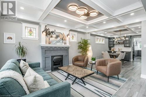 88 Graham Avenue S, Hamilton, ON - Indoor Photo Showing Living Room With Fireplace