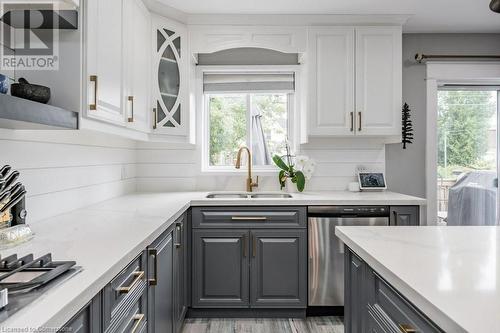 88 Graham Avenue S, Hamilton, ON - Indoor Photo Showing Kitchen With Double Sink